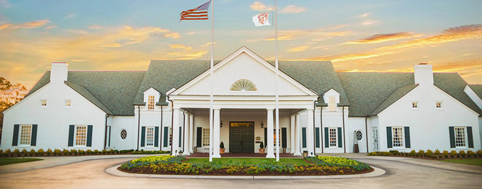 Clubhouse featured in Dawson's Creek, Country Club of Landfall Wilmington, NC, designed by Pete Dye, P.B. Dye and Bobby Weed