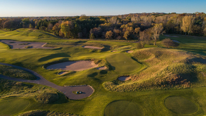 Beautiful green complex at StoneRidge Golf Club, originally designed by Bobby Weed Golf Design