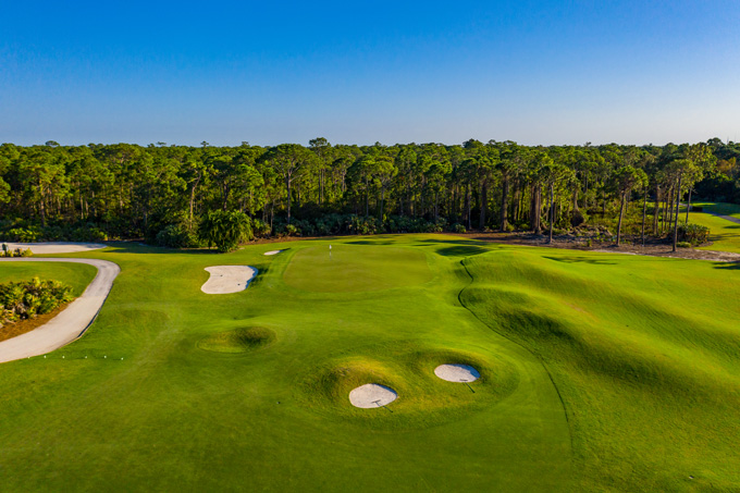 Hole 2 Green, Renovated by Bobby Weed Golf Design, Harbour Ridge Golf & Yacht Club, Palm City, Florida
