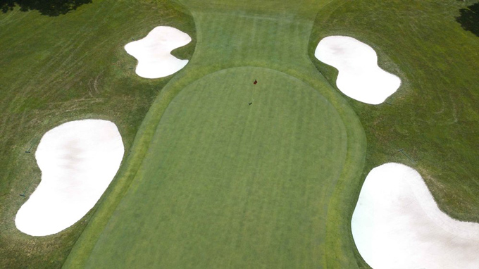 Grandfather Golf & Country Club - Green complex extensively protected by four bunkers