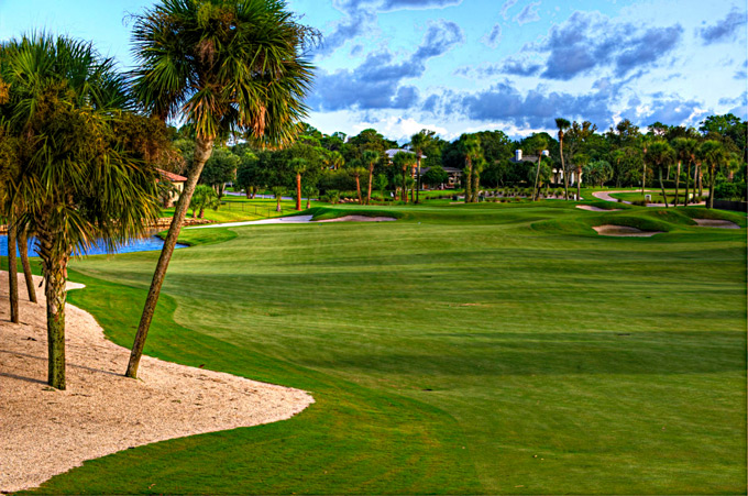 Hole 16 approach shot on the Lagoon Course at the Ponte Vedra Inn & Club