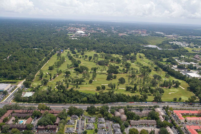 UF Mark Bostick Golf Course, Aerial View