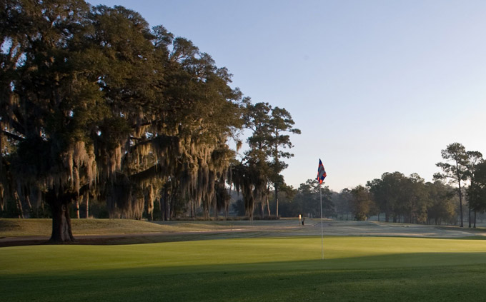 UF Mark Bostick Golf Course adorned by live oaks