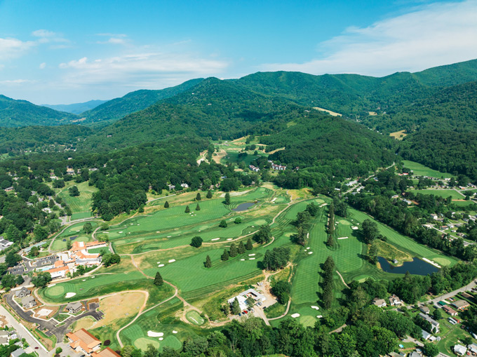 Ross Nine aerial view at Waynesville Inn & Golf Club. 